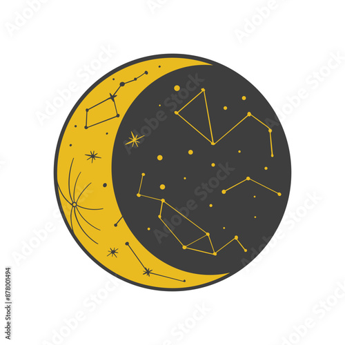 Hand drawn of astrological ...