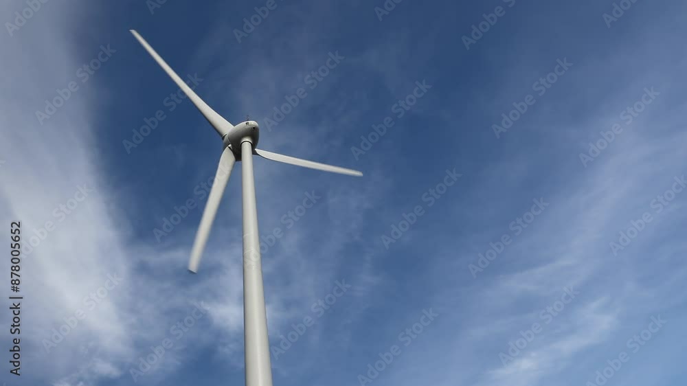 Big modern wind turbine rotating rotor blades 01 Big modern wind turbine rotating rotor blades 01
