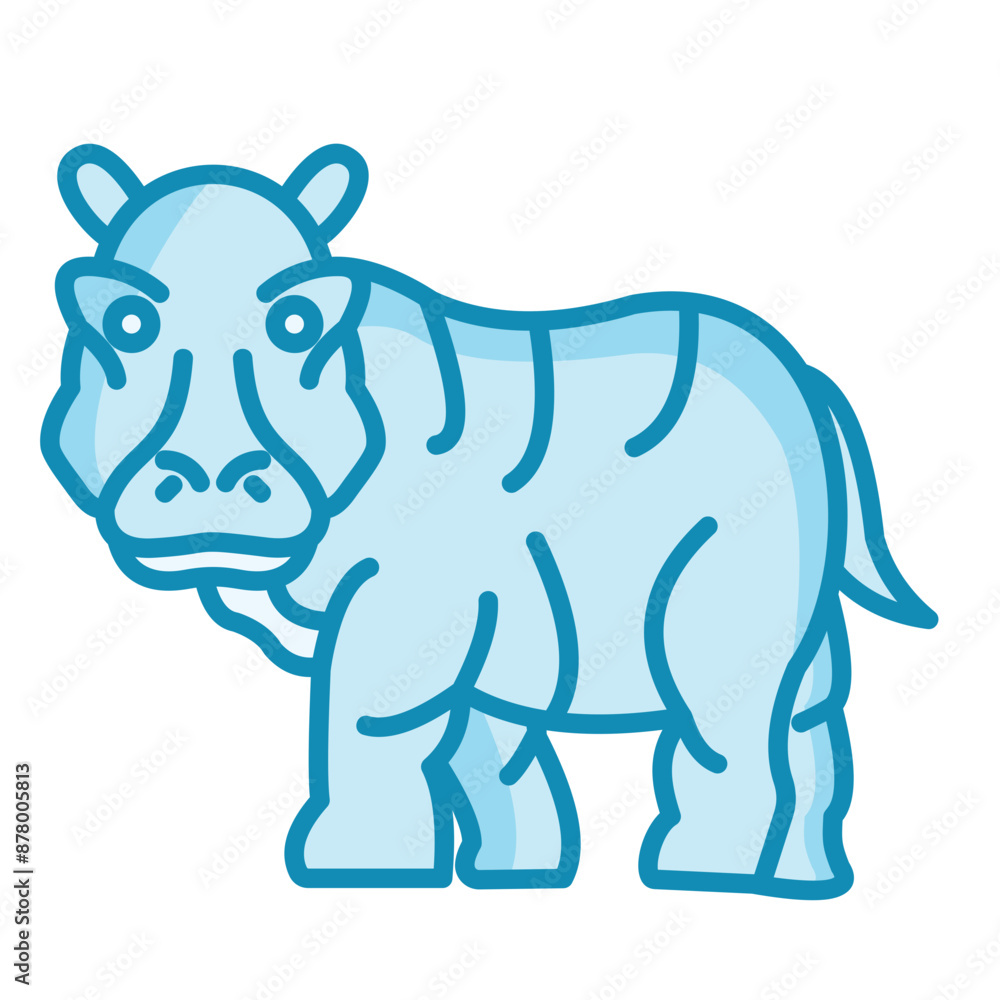 Fototapeta premium Hippopotamus Icon
