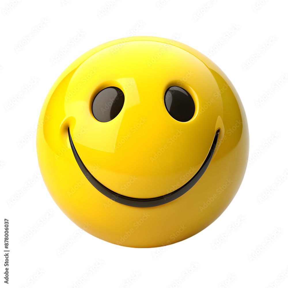 Bosmiling emoticon yellow emoji Isolated on white background Bosmiling emoticon yellow emoji Isolated on white background