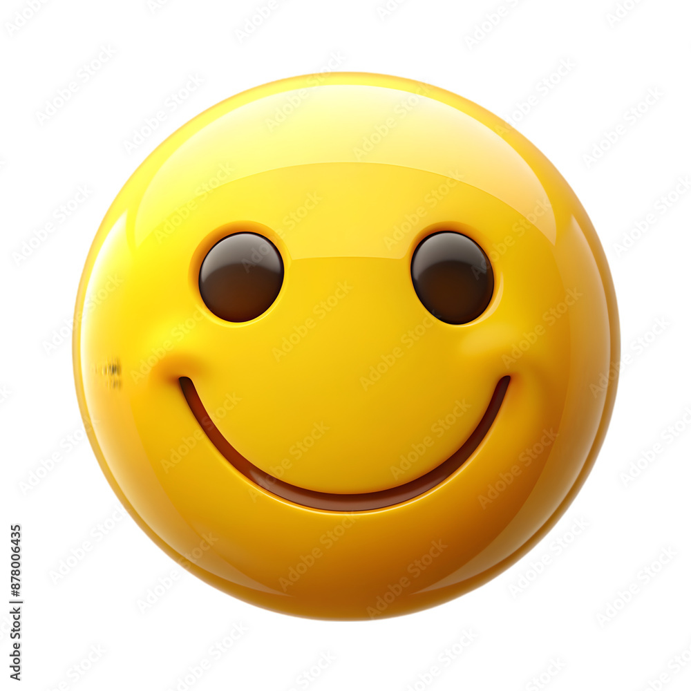 Bosmiling emoticon yellow emoji Isolated on white background Bosmiling emoticon yellow emoji Isolated on white background