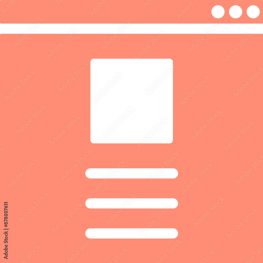 User Application Login Page Icon in Orange and White Color. User Application Login Page Icon in Orange and White Color.