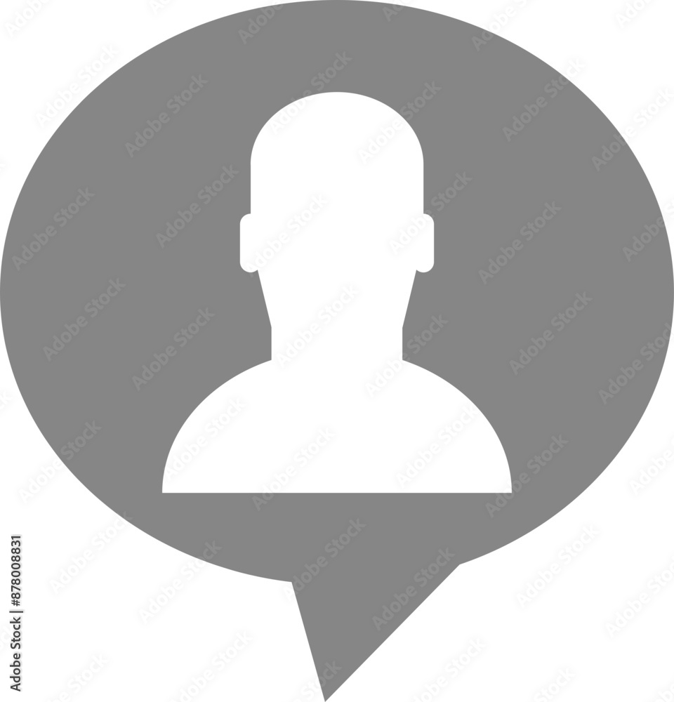 Businessman communication Symbol or Icon in grey and white color. Businessman communication Symbol or Icon in grey and white color.