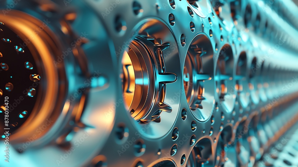 Hollow alloy cylinders with a futuristic background, corrosionresistant materials, industrial strength Hollow alloy cylinders with a futuristic background, corrosionresistant materials, industrial strength