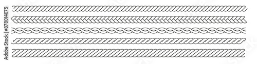 Rope brushes set. Rope pattern.