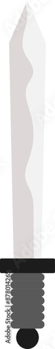 Sword Icon or Symbol in White and Grey Color.