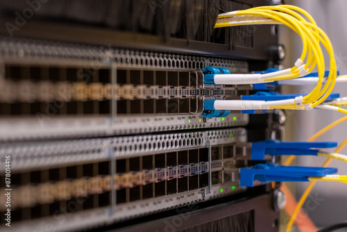 Obraz na płótnie Closeup of network equipment