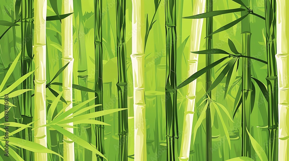 Fototapeta premium Bamboo Forest Pattern