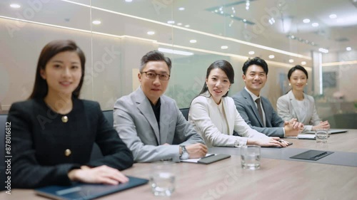 Confident business people having a meeting