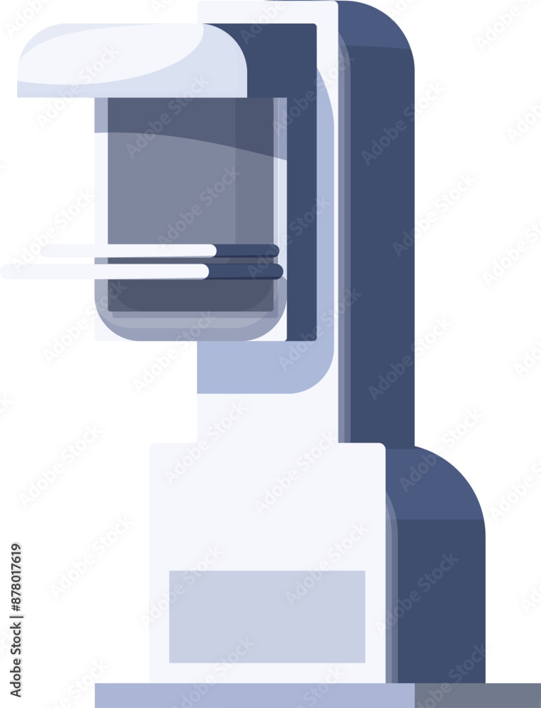 Medical scanner standing upright, representing modern diagnostic technology in healthcare Medical scanner standing upright, representing modern diagnostic technology in healthcare
