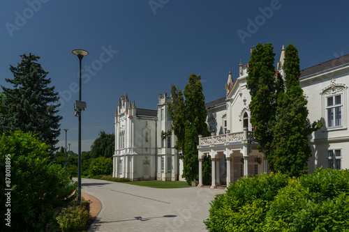 Brunswich castle park with the castle in Hungary from Martonvasar