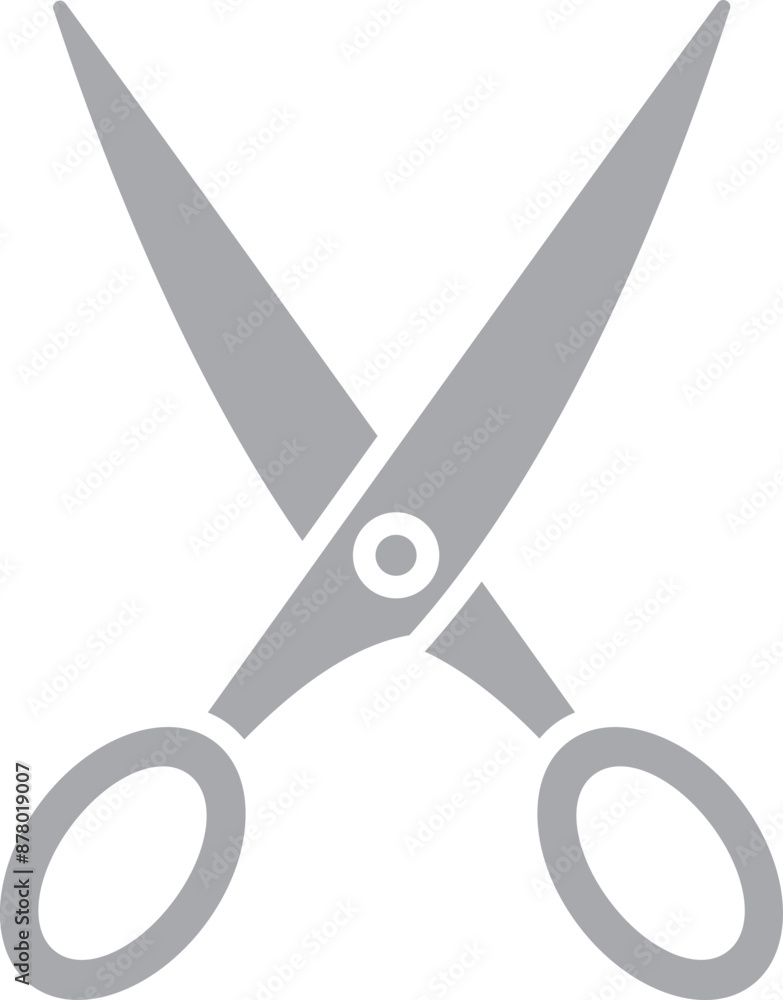 Isolated scissors glyph icon or symbol. Isolated scissors glyph icon or symbol.