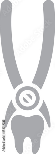 Vector illustrtion of tooth extraction icon.