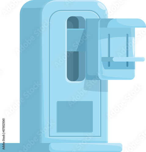 Illustration of a medical scanner standing in a hospital room
