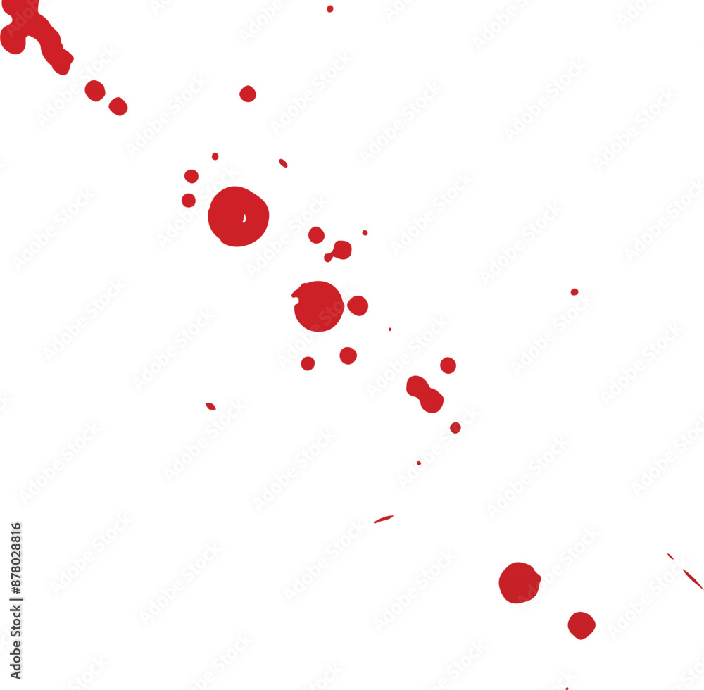 A vector of blood splatter or splash or drip or spray for Halloween, crime, murder, and horror motive. A vector of blood splatter or splash or drip or spray for Halloween, crime, murder, and horror motive.