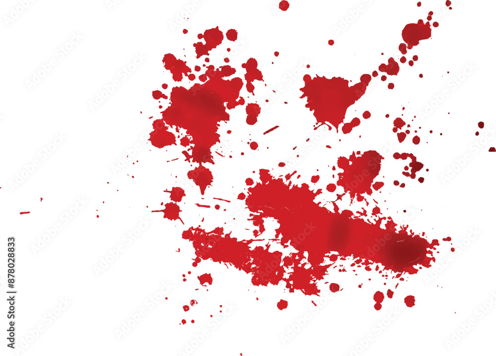 A vector of blood splatter or splash or drip or spray for Halloween, crime, murder, and horror motive. A vector of blood splatter or splash or drip or spray for Halloween, crime, murder, and horror motive.