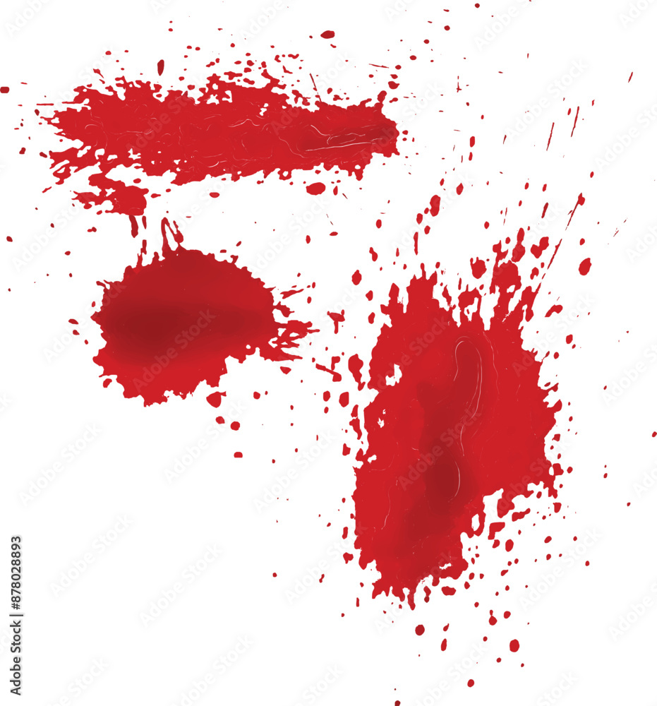 A vector of blood splatter or splash or drip or spray for Halloween, crime, murder, and horror motive. A vector of blood splatter or splash or drip or spray for Halloween, crime, murder, and horror motive.