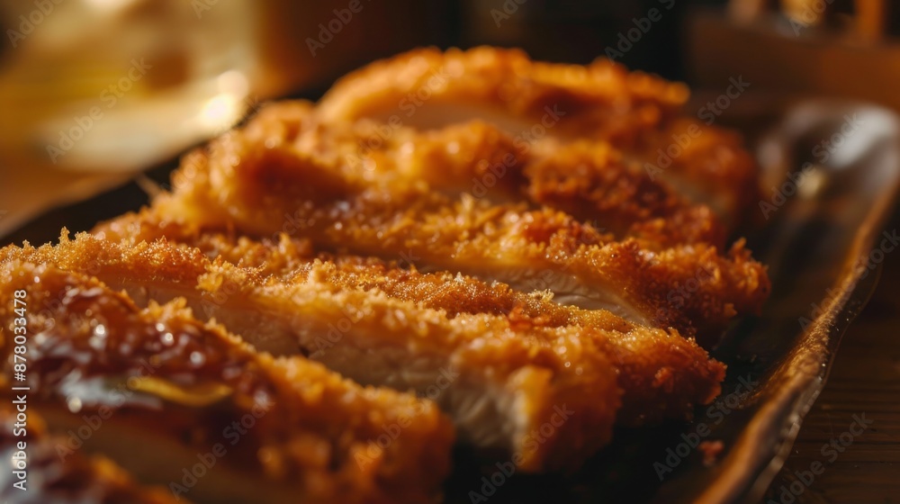 Close-up Photo of Golden Crispy Tonkatsu Close-up Photo of Golden Crispy Tonkatsu