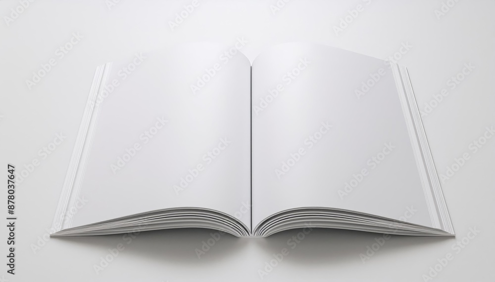 Magazine Mockup - White Booklet or Brochure Template for Design Showcase or Portfolio - Background for Advertisement, Mook, Catalog or Presentation - Mock-up for Paperback Textbook Magazine Mockup - White Booklet or Brochure Template for Design Showcase or Portfolio - Background for Advertisement, Mook, Catalog or Presentation - Mock-up for Paperback Textbook