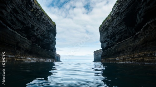 Wallpaper Mural Adventure seekers on a rugged coastline excursion, exploring sea caves and cliffs, capturing the essence of a bold and exciting journey Torontodigital.ca