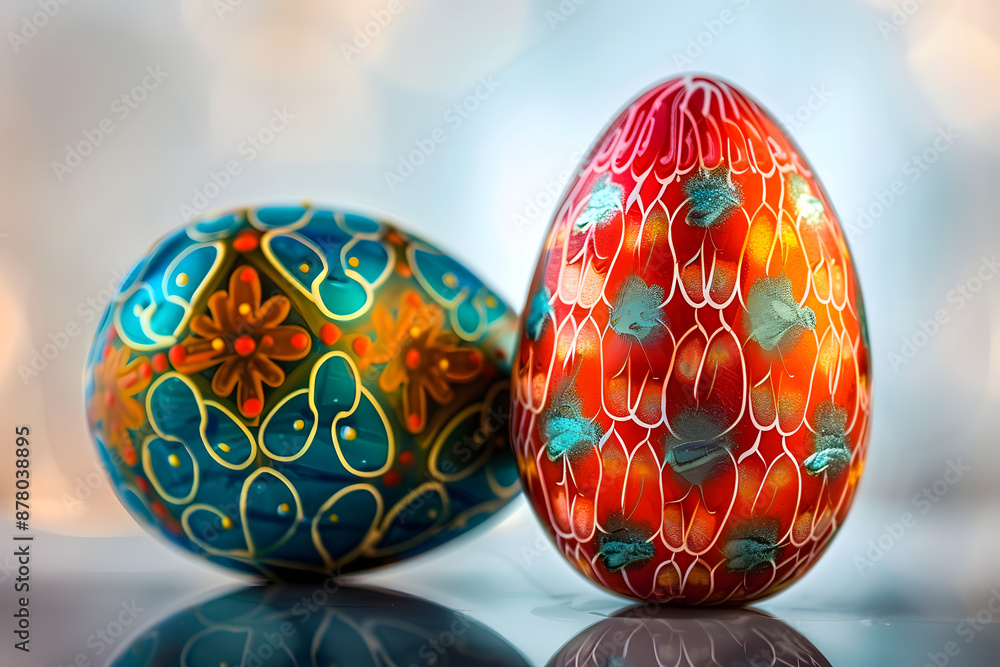 perfect colorful handmade easter egg isolated perfect colorful handmade easter egg isolated