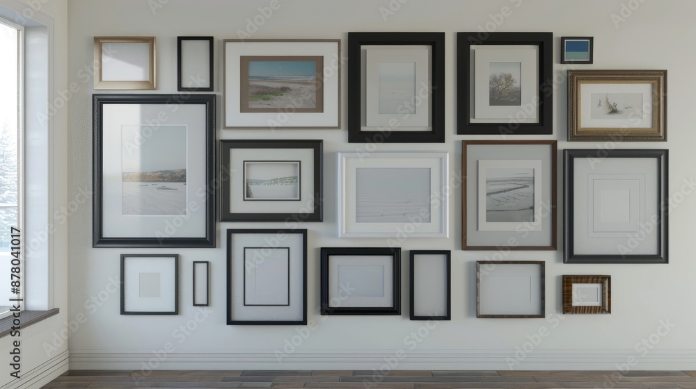 Arrangement of frames on wall Arrangement of frames on wall
