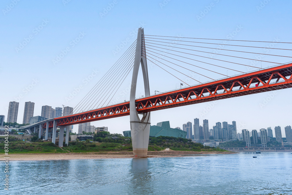 The Qiansimen Bridge in Yuzhong District, Chongqing, China The Qiansimen Bridge in Yuzhong District, Chongqing, China