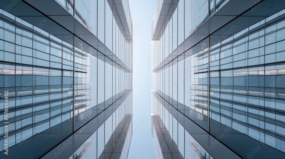 Obraz premium Abstract images showcasing architectural symmetry and geometric patterns in modern buildings
