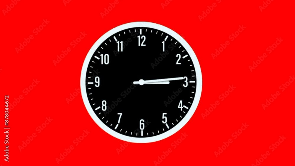 Wall clock on a isolated background 8:05 Time Lapse Wall clock on a isolated background 8:05 Time Lapse
