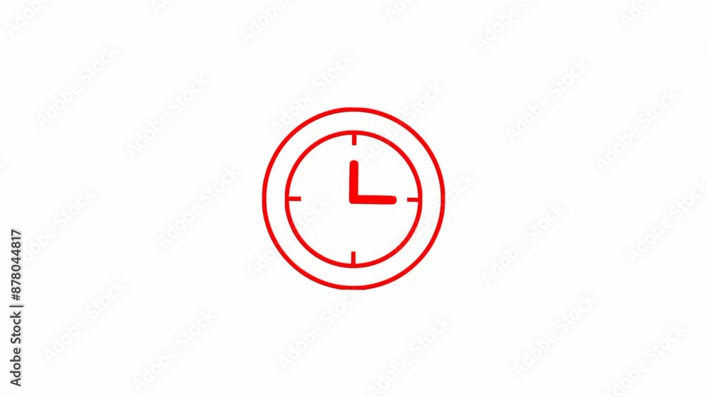 Wall clock on a isolated background 8:05 Time Lapse Wall clock on a isolated background 8:05 Time Lapse
