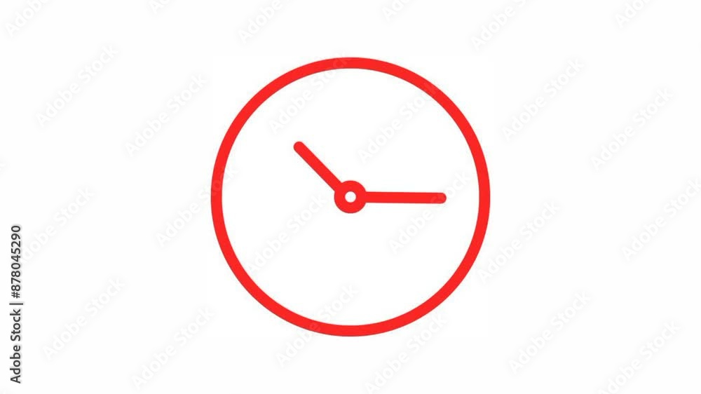 Wall clock on a isolated background 8:05 Time Lapse Wall clock on a isolated background 8:05 Time Lapse