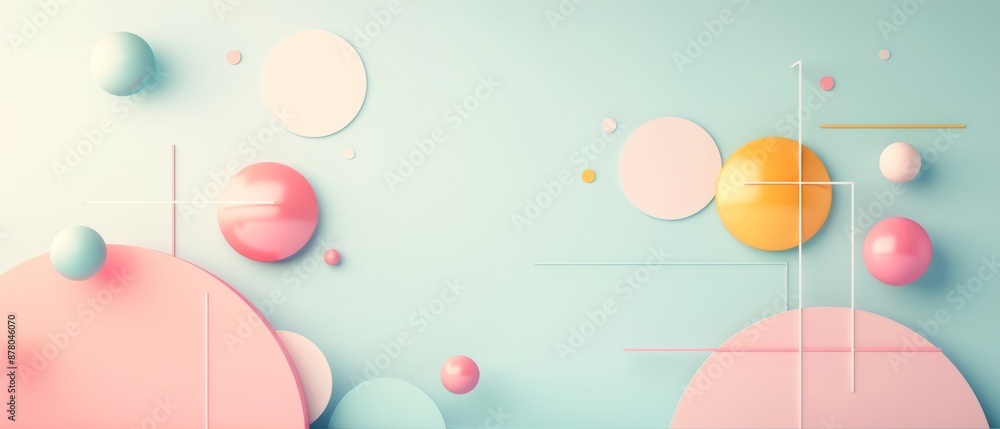 Colorful abstract background with 3D geometrical shapes in pastel colors, creating a vibrant and modern design ideal for various uses. Colorful abstract background with 3D geometrical shapes in pastel colors, creating a vibrant and modern design ideal for various uses.