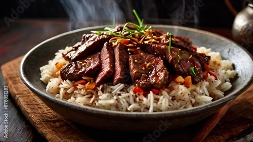 beef and rice recipes with steaming hot