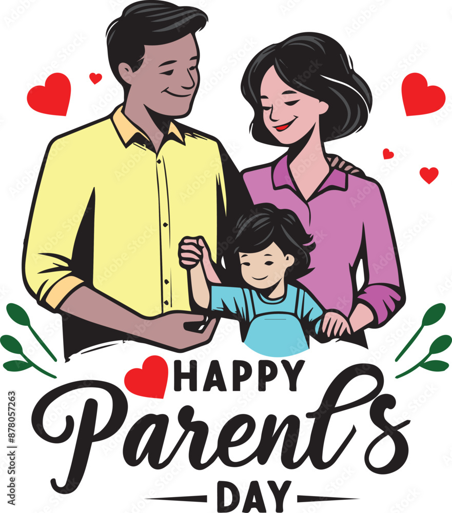 Happy Parents Day Greeting Card Design Happy Parents Day Greeting Card Design