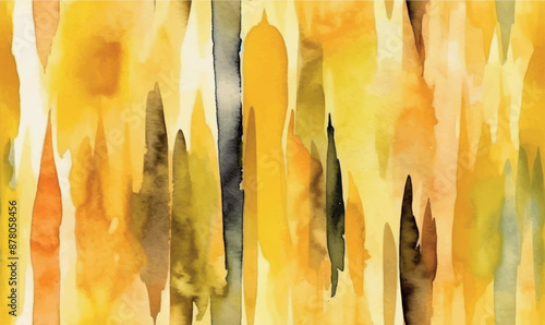 abstract watercolor background, shades of yellow and black, soft, pattern	
