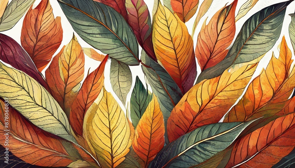 Autumn leaves background. Autumn illustration Autumn leaves background. Autumn illustration