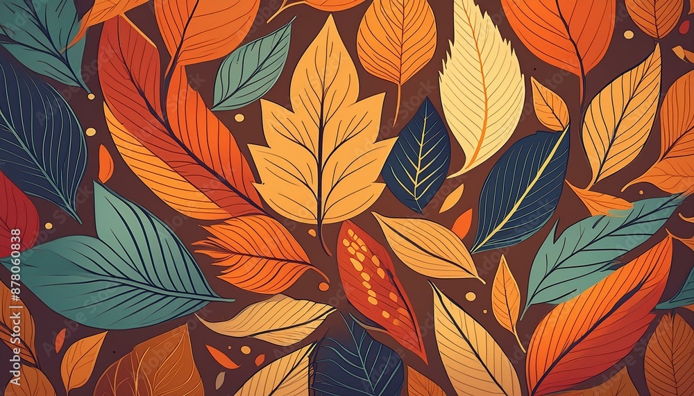 Autumn leaves background. Autumn illustration Autumn leaves background. Autumn illustration