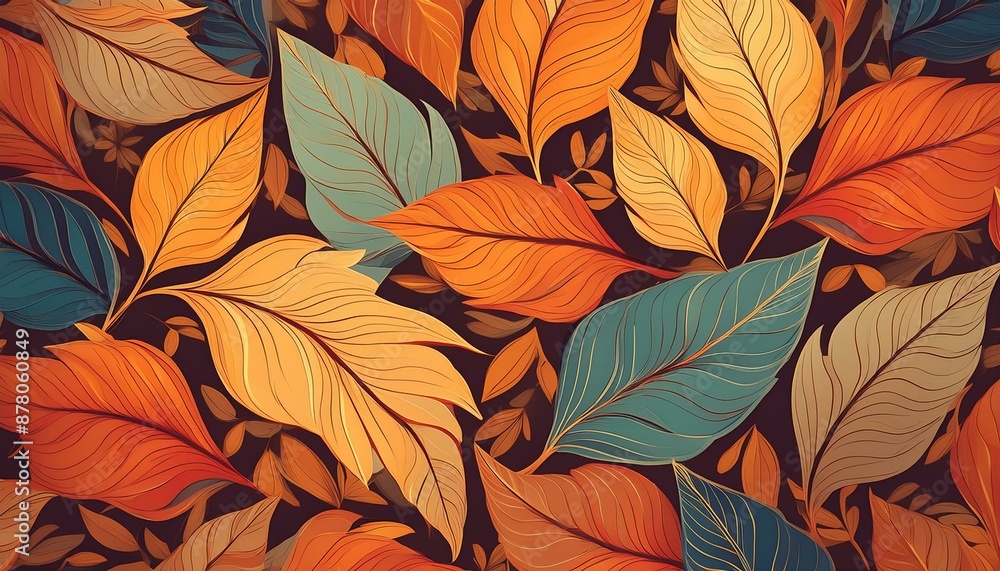 Autumn leaves background. Autumn illustration Autumn leaves background. Autumn illustration