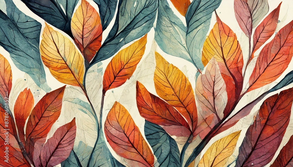 Autumn leaves background. Autumn illustration Autumn leaves background. Autumn illustration