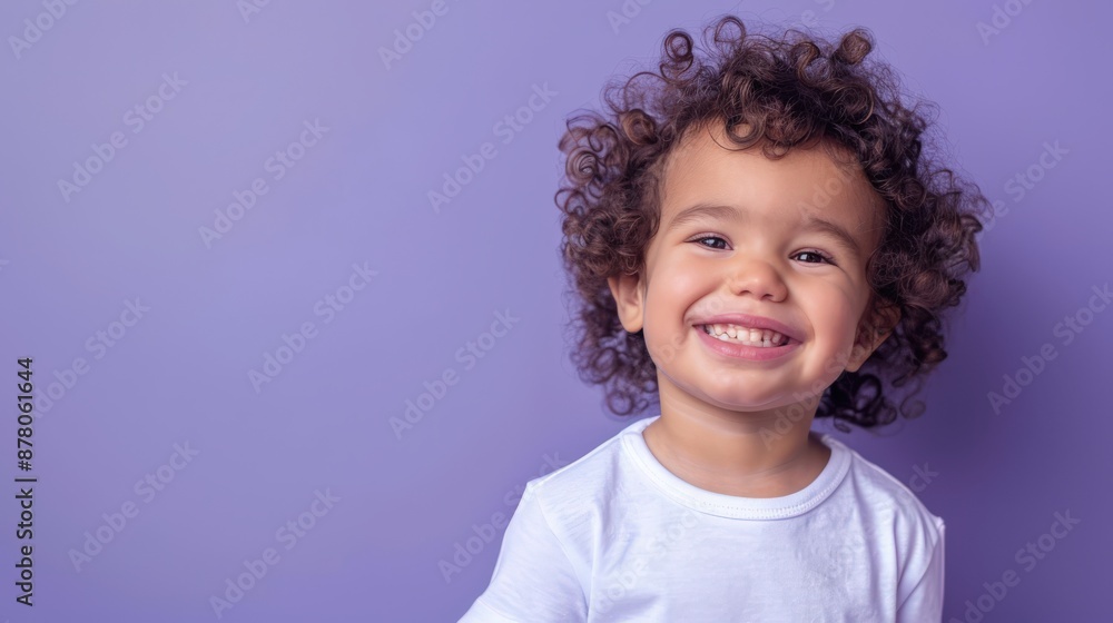A high-resolution photo of a happy young child, standing against a solid purple background. The bright, natural lighting highlights the child's cheerful expression and the sharp details of the scene. A high-resolution photo of a happy young child, standing against a solid purple background. The bright, natural lighting highlights the child's cheerful expression and the sharp details of the scene.