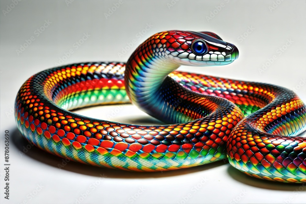 Fototapeta premium Sleek Snake in Vivid Colors 