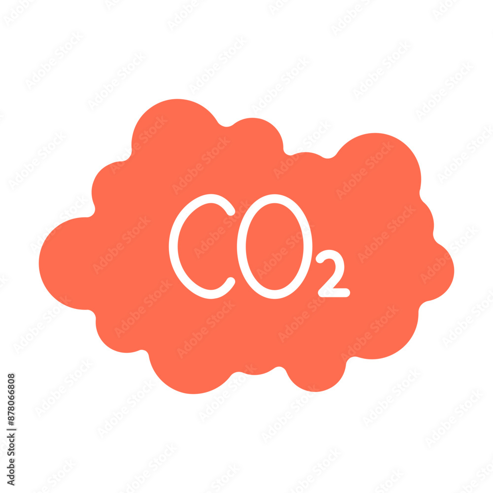 CO2 cloud line icon. Carbon dioxide, greenhouse gas, pollution, climate change, emission, environment, global warming, air quality, carbon footprint, atmosphere, CO2, cloud, pollution, gas CO2 cloud line icon. Carbon dioxide, greenhouse gas, pollution, climate change, emission, environment, global warming, air quality, carbon footprint, atmosphere, CO2, cloud, pollution, gas