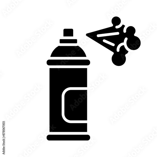 Spray can line icon. Aerosol, paint, graffiti, spray paint, canister, chemical, art, urban, street art, pressurized container, painting, propellant, spray can, aerosol, chemical