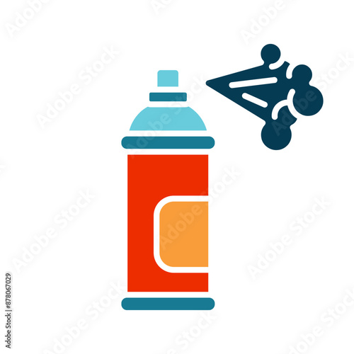Spray can line icon. Aerosol, paint, graffiti, spray paint, canister, chemical, art, urban, street art, pressurized container, painting, propellant, spray can, aerosol, chemical