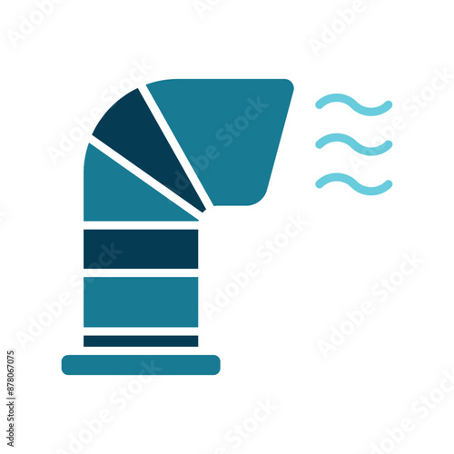 Air vent line icon. Ventilation, airflow, duct, HVAC system, air circulation, cooling, heating, building infrastructure, air, vent, line, icon, ventilation