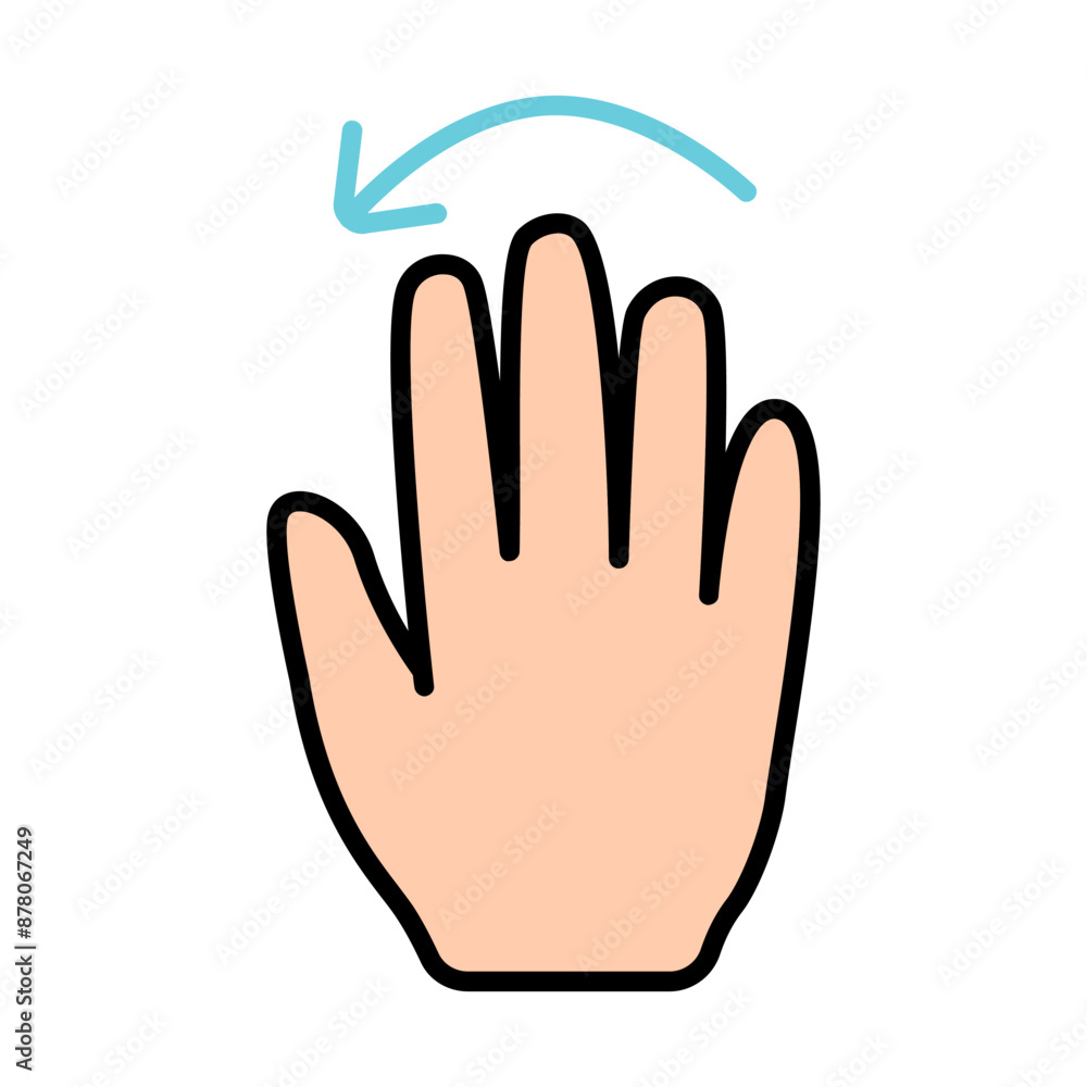 Fototapeta premium Touch pad icon. Index finger, doubleclick, decrease, increase, turn, rotation, approximation, press, Scrolling, click, arrow, sensor, turn. Zoom in, move, response time, x2
