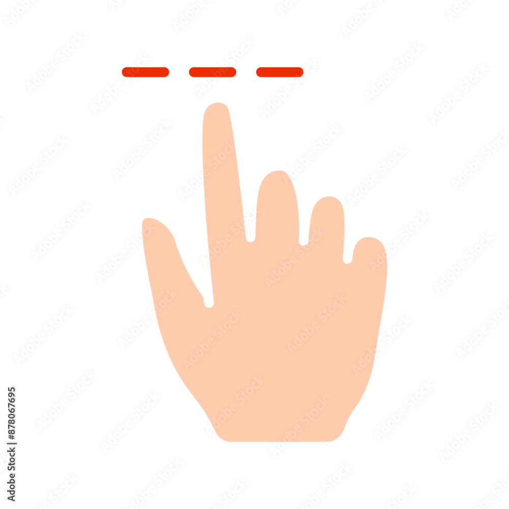 Fototapeta premium Touch pad icon. Index finger, doubleclick, decrease, increase, turn, rotation, approximation, press, Scrolling, click, arrow, sensor, turn. Zoom in, move, response time, x2