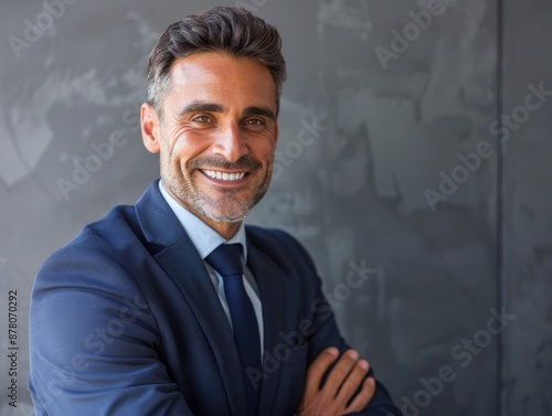 Businessman Portrait. Smiling Executive with Determination and Confidence