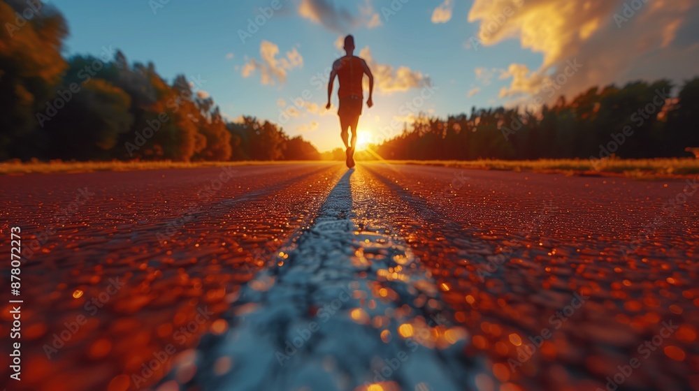 Athlete Crossing Finish Line: An athlete crossing the finish line with arms raised, symbolizing hope and the achievement of goals. Athlete Crossing Finish Line: An athlete crossing the finish line with arms raised, symbolizing hope and the achievement of goals.