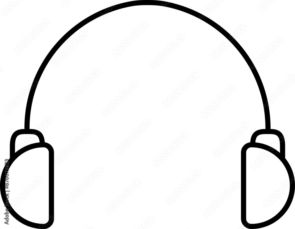 Illustration of Headphone icon in line art. Illustration of Headphone icon in line art.